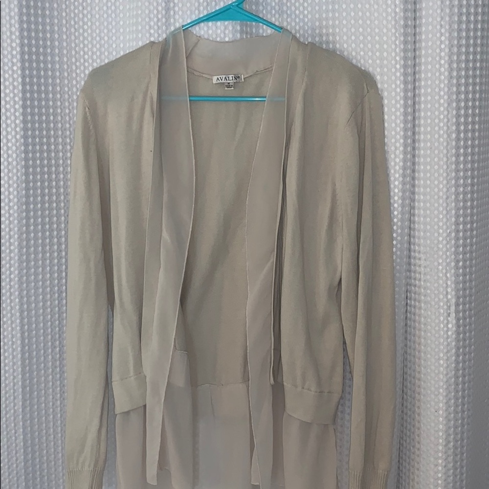 Cardigan with Sheer Bottom